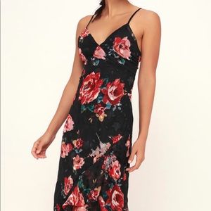 Lulus Midi Floral Dress